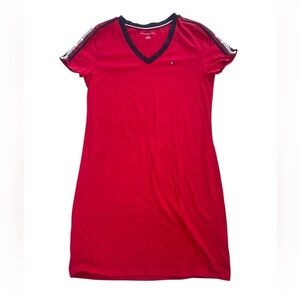 Tommy Hilfiger Red V-Neck with Black Trim size M
